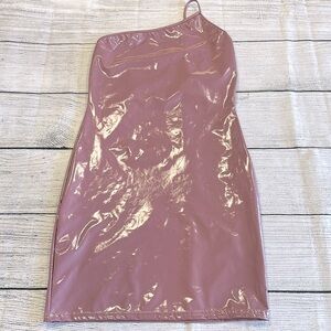 PrettyLittleThing • Vinyl Single Strap Mini • Sz 4 • NWT!